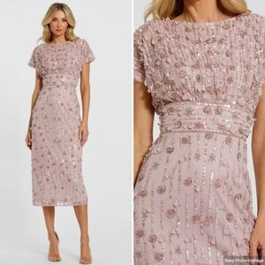 Mac Duggal Elegant Pink Embellished Dress